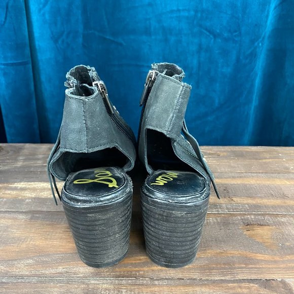 Sam Edelman Cooper Leather Open Toe Sandal Bootie - Picture 9 of 9